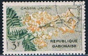 Gabon 157 Used Yellow Cassia ur 1961 (G0309)+