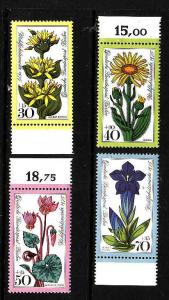 Germany-Sc#9NB119-22-unused NH set-Flowers-1974-