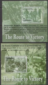GRENADA - 2005 THE ROUTE TO VICTORY / WWII WORLD WAR II - 2-MIN/SHT MINT NH