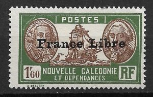 1941 New Caledonia 243 France Libre Overprint MHOG