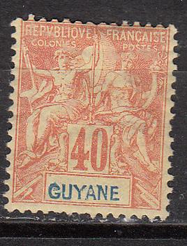 French Guiana 45 Cer 39 MH Fine App. 1892 SCV $24.00