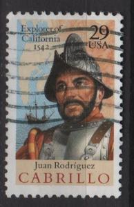 US 1992 - Scott 2704used  - 29c,  Juan Rodriguez Cabrillo