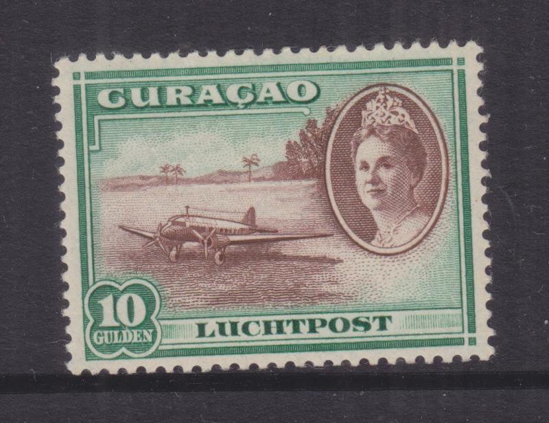 CURACAO, 1942 Air, Aeroplane, 10g. Red Brown & Emerald, mnh.