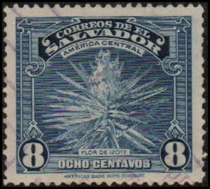 El Salvador 578 - Used - 8c Izote Flower (1938)