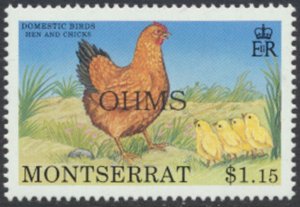 Montserrat  SC# O105 MNH   Chickens  OPT OHMS  see details & scans