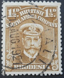 Rhodesia Admiral One and a Halfpence with UMTALI (DC) postmark