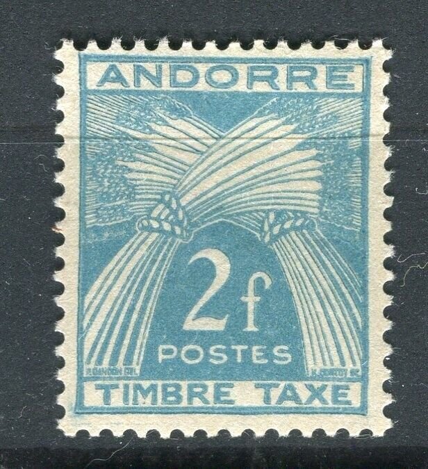 ANDORA; 1940s early Postage Due issue MINT MNH unmounted 2Fr. value
