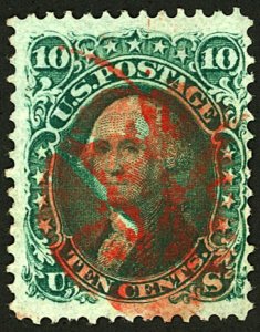U.S. #96 USED RED CANCEL