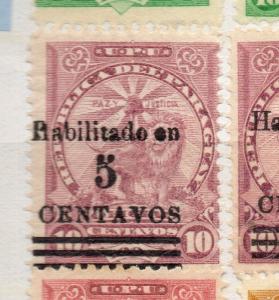 Paraguay 1908 Early Issue Fine Mint Hinged 5c. Surcharged Optd 281566