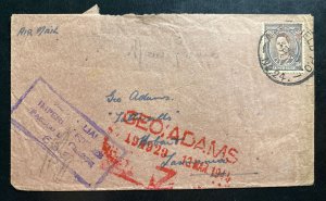 1945 Australia Army Post Office Censored Airmail Cover To Hobart Tasmania