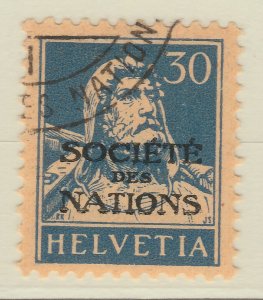 1932 Switzerland Official League of Nations 30c Used Stamp Signed A21P26F5680-