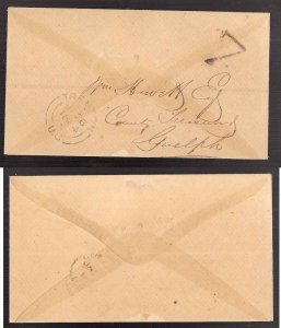 Canada-cover #1633b-Stampless-Hastings Cty-Trenton,Ont-Ja 28 1864-double broken
