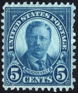 SC#637 5¢ T. Roosevelt (1927) MNH