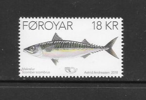 FISH - FAROE ISLANDS #704  MNH