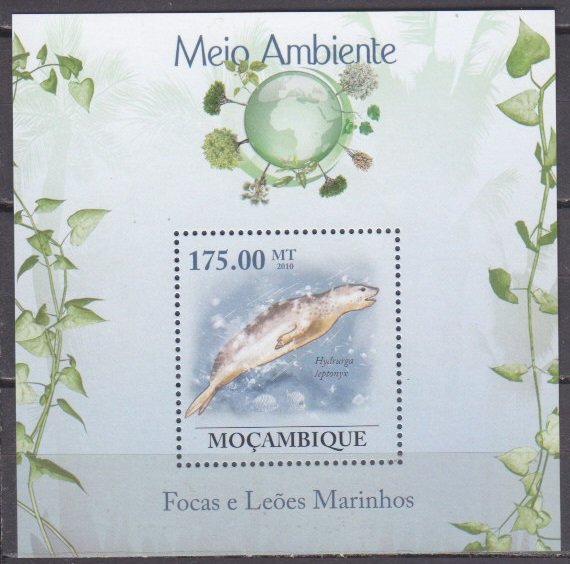 2010 Mozambique 3640/B310 Sea Elephant 10,00 €