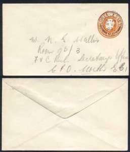 EP62 KGV 1920 2d Post Office Issue Envelope Size E USED RARE