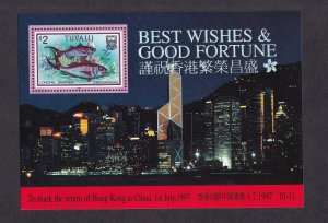 Tuvalu  #739a   MNH   1997  Sheet return Hong Kong to China.   fish