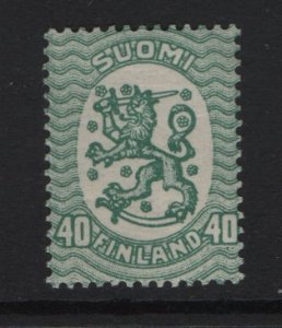 Finland  #95  MNH  1929  Arms  40p green