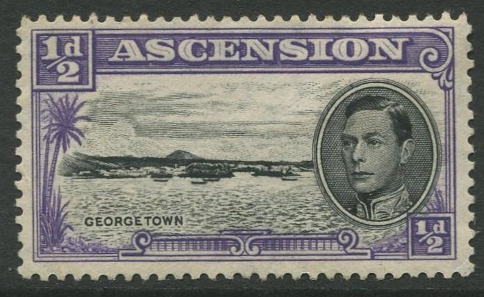 ASCENSION- Scott 40 - KGVI Definitive -1938 - MNG - Single 1/2d Stamp