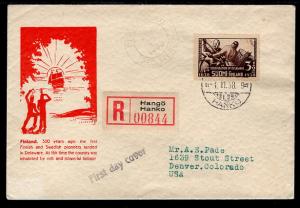 Finland 214 Typed FDC