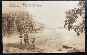 1928 Usumoura Ruanda-Urundi Belgium RPPC Postcard Cover Tshopo River