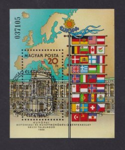 Hungary #3005 cancelled 1986  sheet security conference