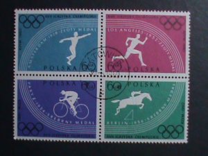 POLAND 1960-SC# 917a  OLYMPIC GAMES-CTO BLOCK VF WE SHIP TO WORLDWIDE.