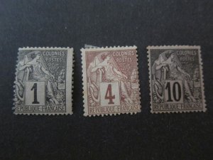 France 1881 Sc 46,48,50 MH