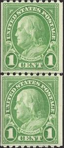 # 604 MINT NEVER HINGED GREEN BEN FRANKLIN