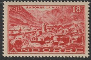 French Andorra Sc# 122 Old Andorra 18 franc issue MLH CV $30.00