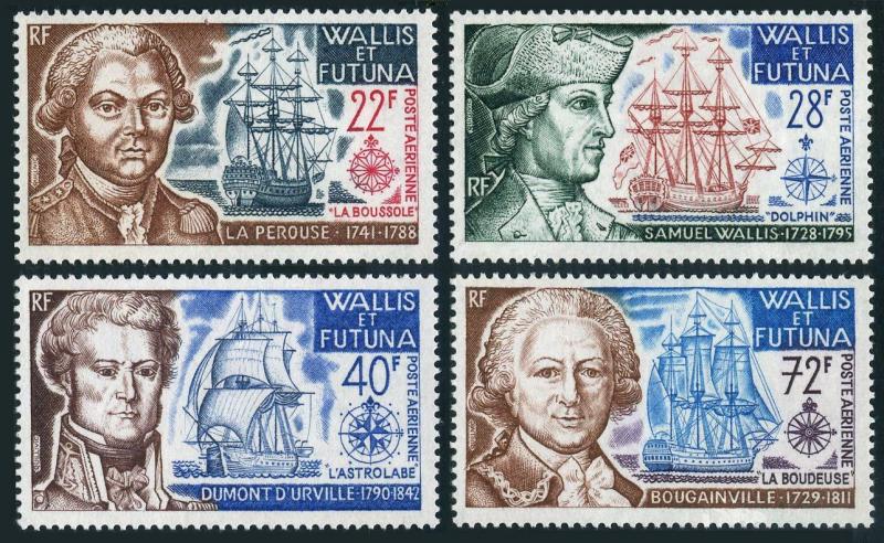 Wallis & Futuna C42-C45,MNH.Michel 242-245. La Perouse,Samuel Wallis,D'Urville,