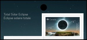 hse. Solar ECLIPSE - April 8.2024 = Single Cut fr Front BK Page MNH Canada 2024