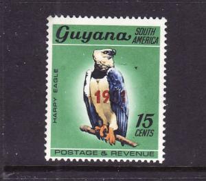 D4-Guyana-Sc#350-unused NH-Birds-Harpy Eagle-overprinted 198