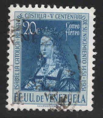 Venezuela  Scott C332 Used Queen Isabella stamp
