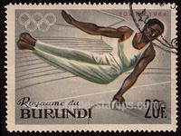 Burundi SG#121 Used - 1964 20f.  - Olympic Games, Gymnastics