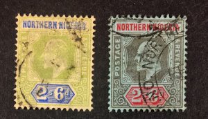 MOMEN: NORTHERN NIGERIA SG #17, 37 1902, 1911 USED £123 LOT #68408*
