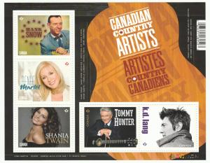 Canada 2765 Canadian Country Artist SS  MNH