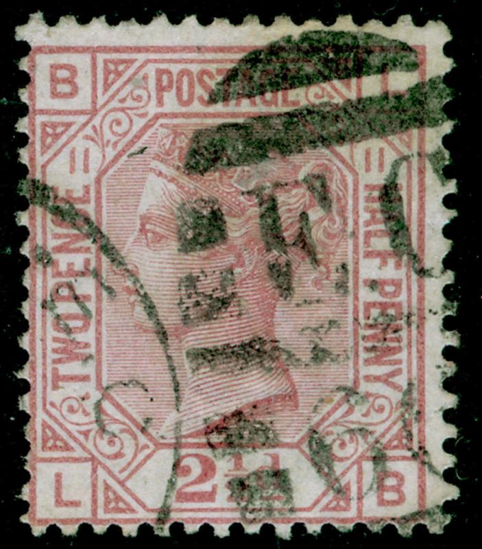 SG141, 2½d rosy mauve PLATE 11, USED. Cat £80. LB