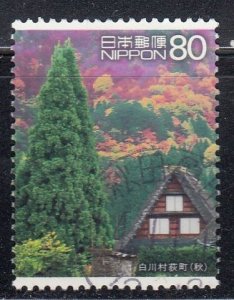 Japan 2002 Sc#2822a Ogimachi Village in Shirakawa-go in Autumn - 1 Used