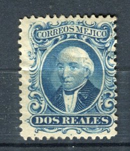 MEXICO; 1864 early classic Hidalgo issue Mint hinged 2r. value