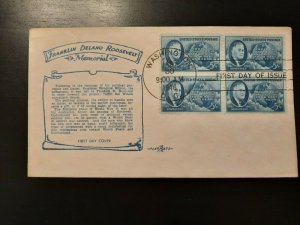 1946 FDC Franklin D Roosevelt Memorial PentArts Cachet Washington DC