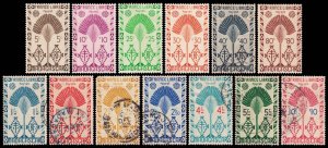 Madagascar - Malagasy Republic Scott 241-253 (1943) Used/Mint H F, CV $5.00 Q