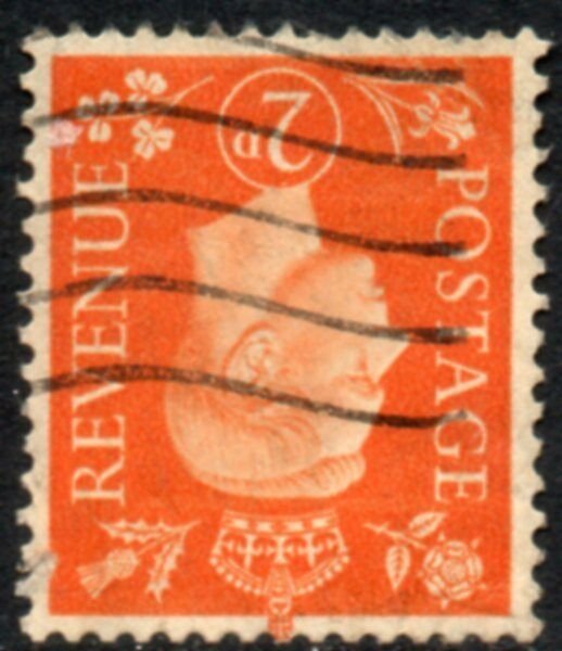 1938 Sg 465Wi 2d Orange Inverted Watermark Good Used