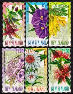 New Zealand 1999 Flowers Complete Mint MNH Set SC 1563-1568