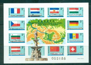 Hungary 1977 Intercontinental waterways IMPERF MS MUH lot58814
