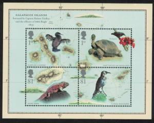 Great Britain Birds Turtle Iguana Charles Darwin MS SG#MS2904