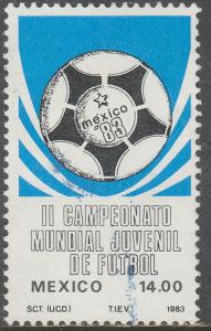 MEXICO 1317 2nd World Youth Soccer Championships Used (1002)