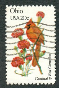 1987 Ohio Birds and Flowers used single - perf 10.5 x 11