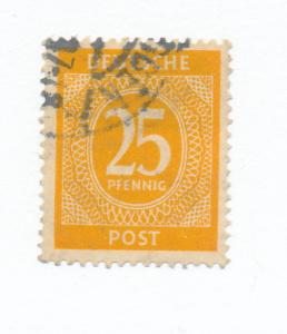        Germany 1946  Scott 546 used - 25 pf, Numeral 