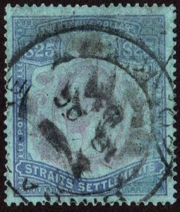 Straits Settlements Scott 200 Used.